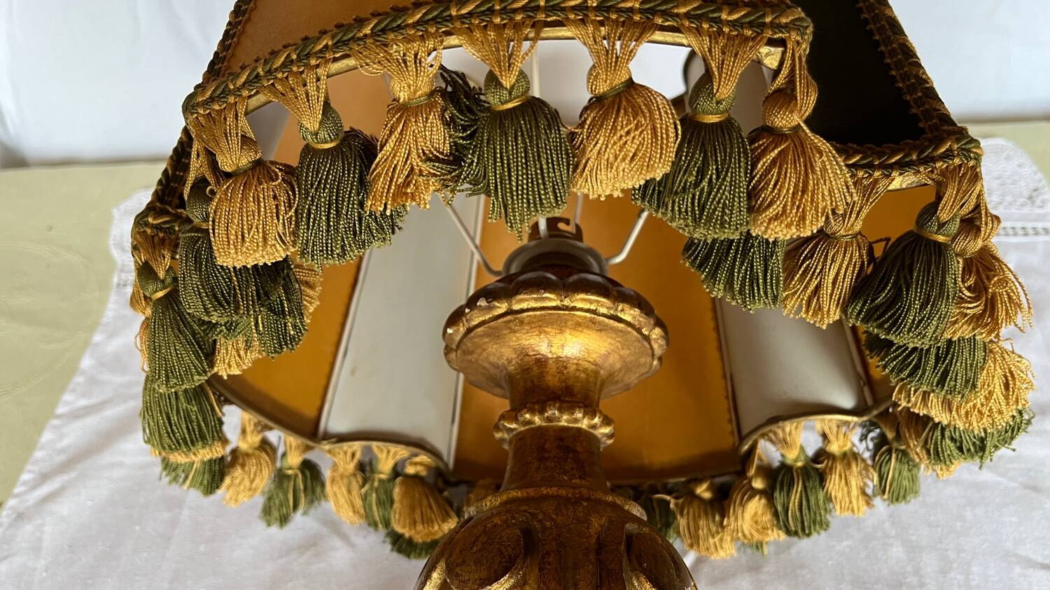 Vintage wooden table lamp