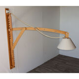 Adjustable Scandinavian wooden wall lamp