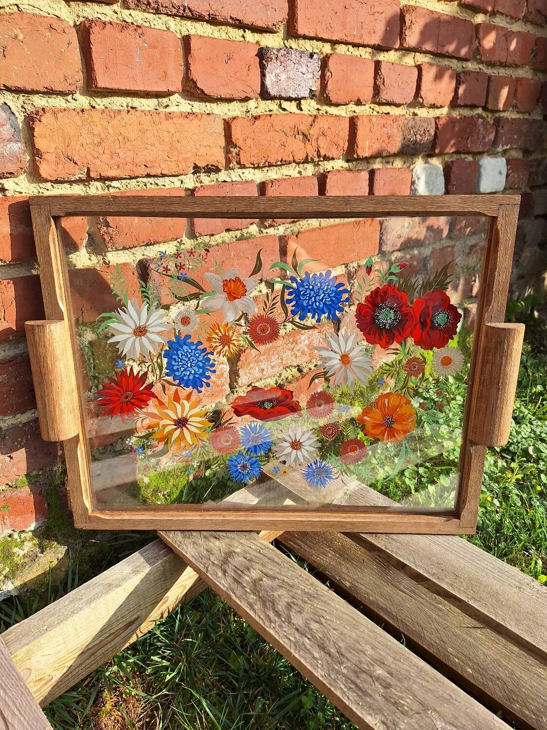 Vintage Floral Tray