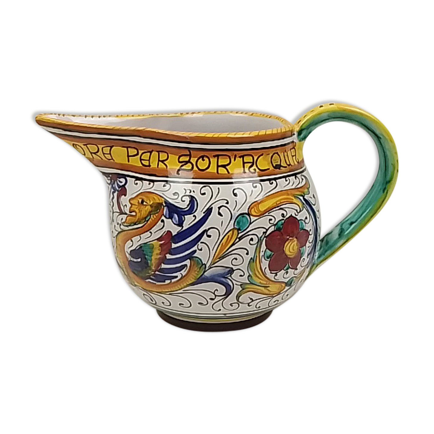 Multicolored ceramic pitcher – Franchi Assisi