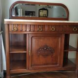 Console serves Louis XVI with marble and mirror