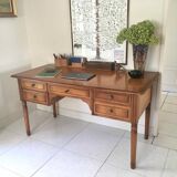 Directoire style desk with 5 drawers and side shelves