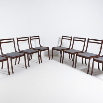 Set of 8 Ole Wanscher dining chairs by Poul Jeppesen Møbelfabrik
