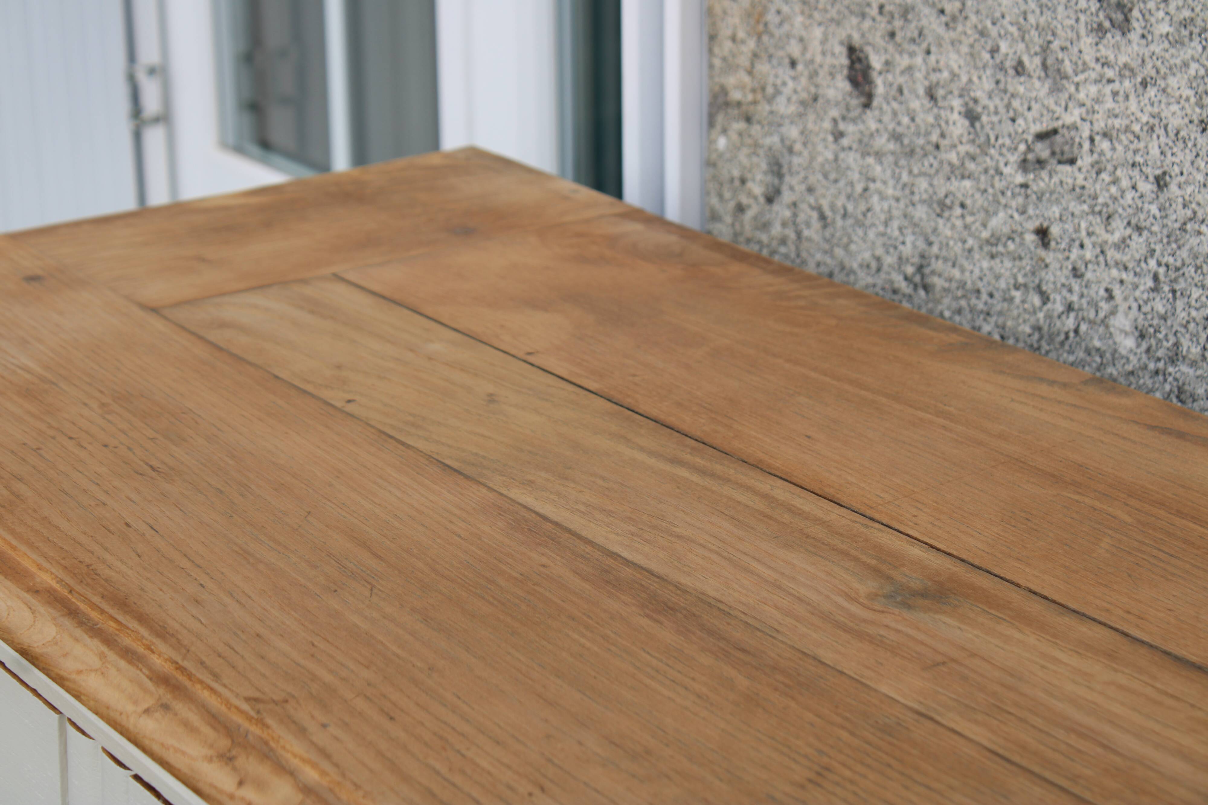 Buffet art déco rénové - Beige Glaise Ripolin - H100 x L133 x P52 cm