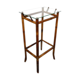 Bamboo console and glass tray 1970s