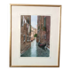 Watercolor depicting a glimpse of a canal in Venice or Chioggia signed