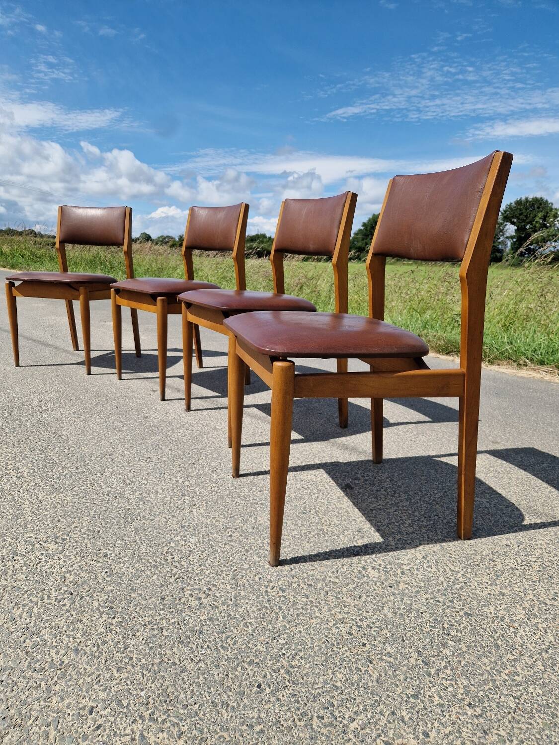 Set of 4 vintage Scandinavian chairs