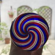 6 verres gobelets d'art Murano spirales tricolores