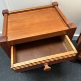 Pair of brutalist bedside tables