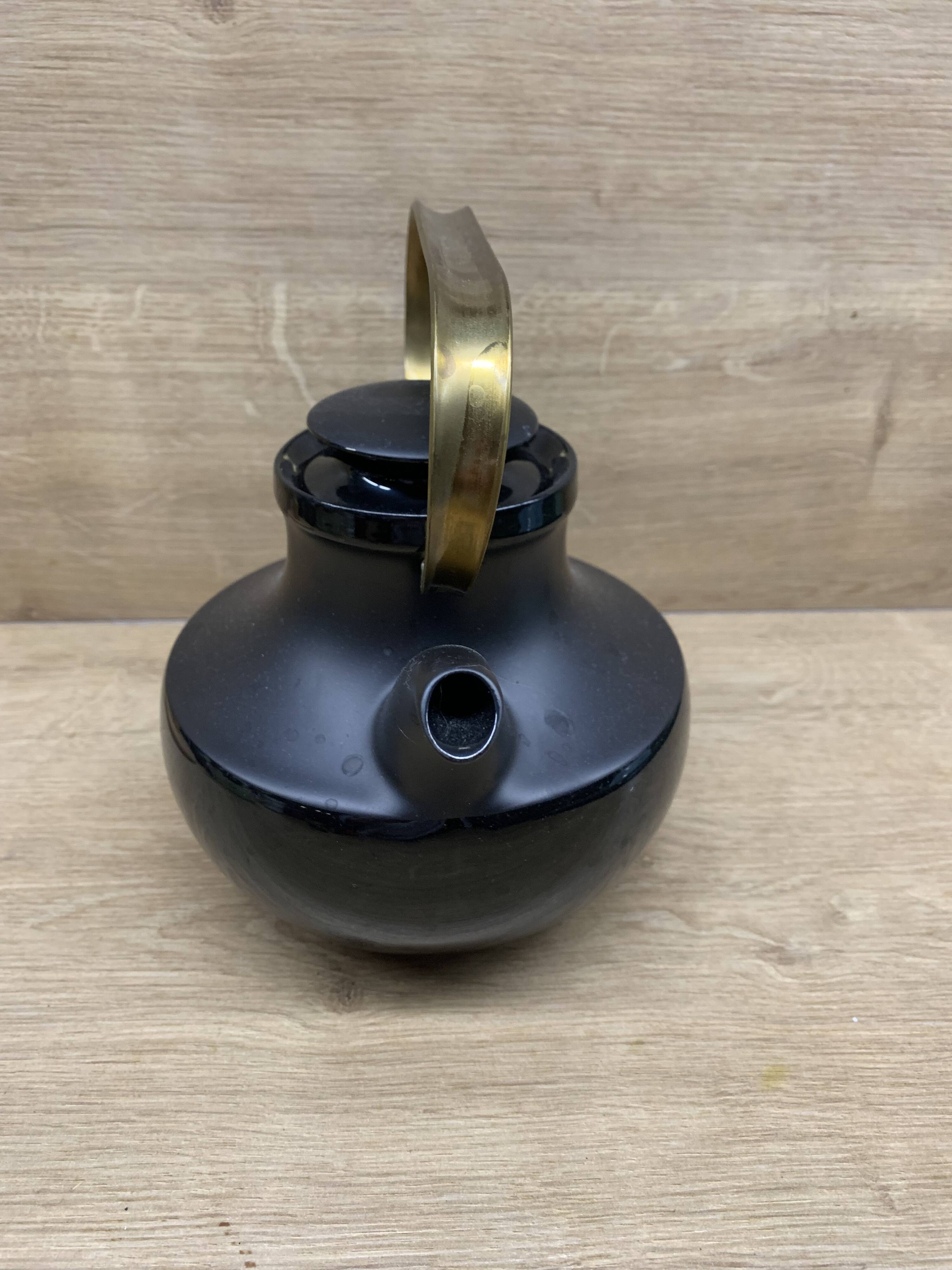 Rosenthal Black Ceramic Teapot – 1980s Limited Edition, Signed