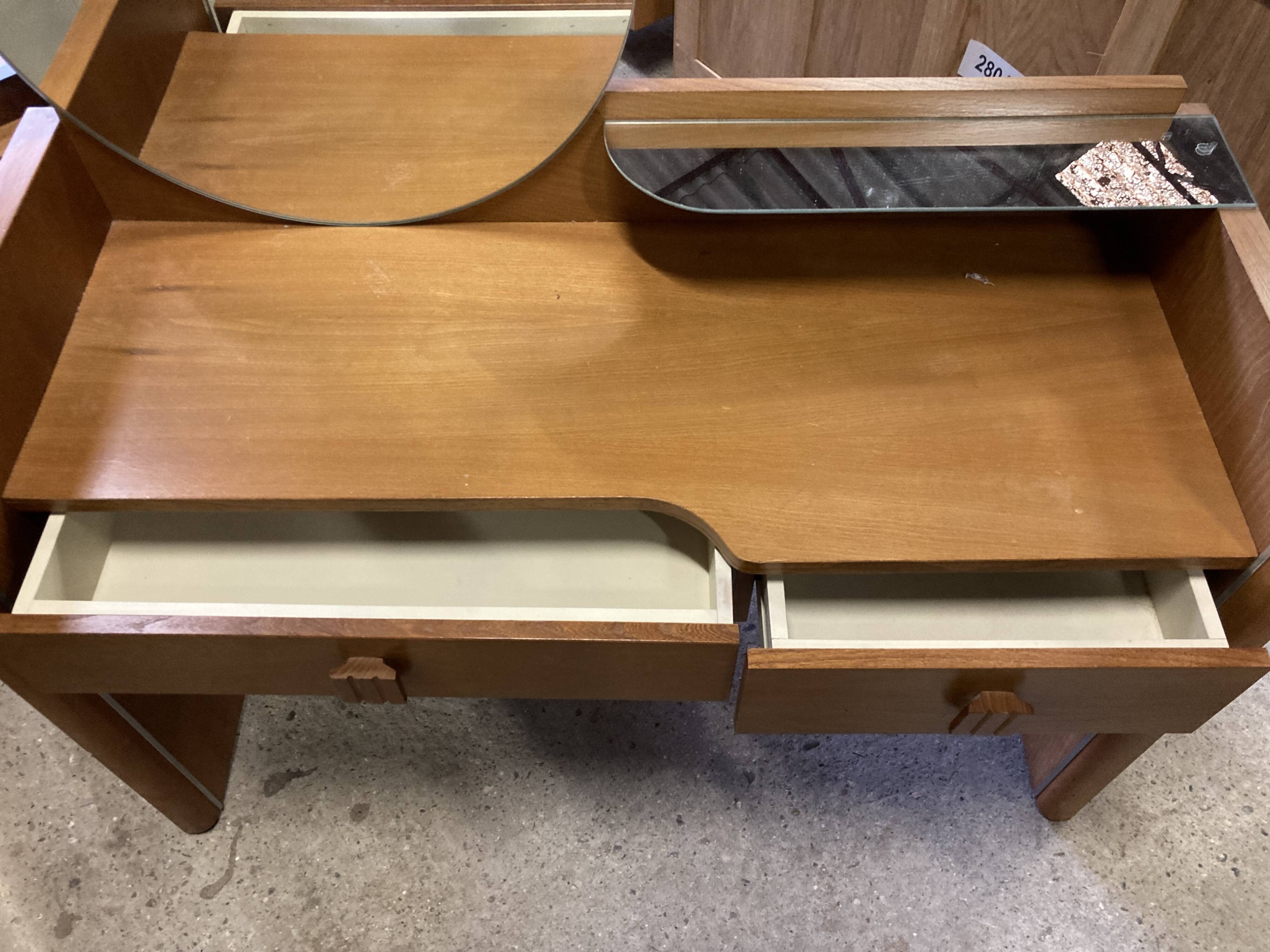 Dressing table style art deco in wood 50s