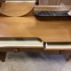 Dressing table style art deco in wood 50s