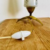 Space Age 1950s brass tripod table lamp