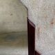 Large mirror of vintage art deco wooden fireplace 119 cm / 93 cm