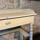 Meuble ancien coiffeuse patiné
