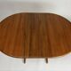 Vintage round teak dining table solid wood danish design 70s