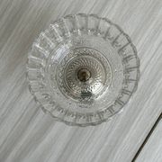 Coupe en verre épais sur pied métal