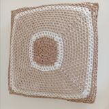 Pair of crocheted cushions