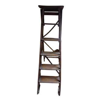 Old wooden stepladder for decoration