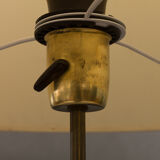 Brass and teak mid-century floor lamp