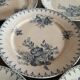 Series of 6 dessert plates in Sarreguemines earthenware model Flore style