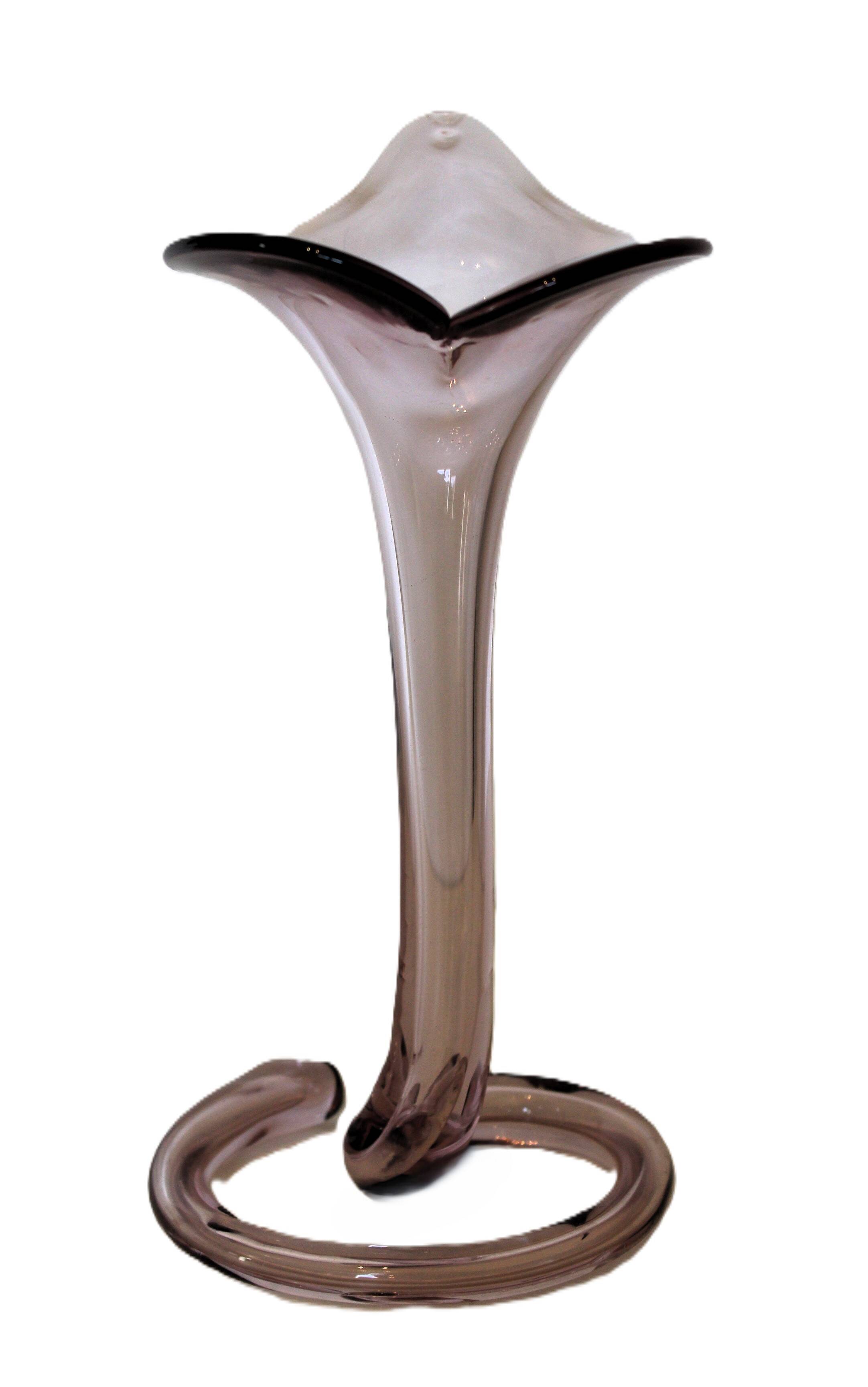 Vase soliflore arum en verre soufflé