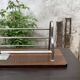 Large Art Deco wall-mounted coat rack in wood and chrome metal with mirror