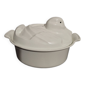 cocotte en fonte,canard le Creuset ,1960