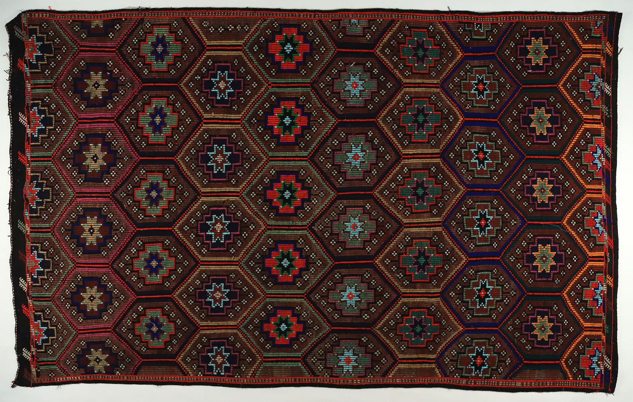 Tapis kilim anatolien fait à la main 318 cm x 193 cm