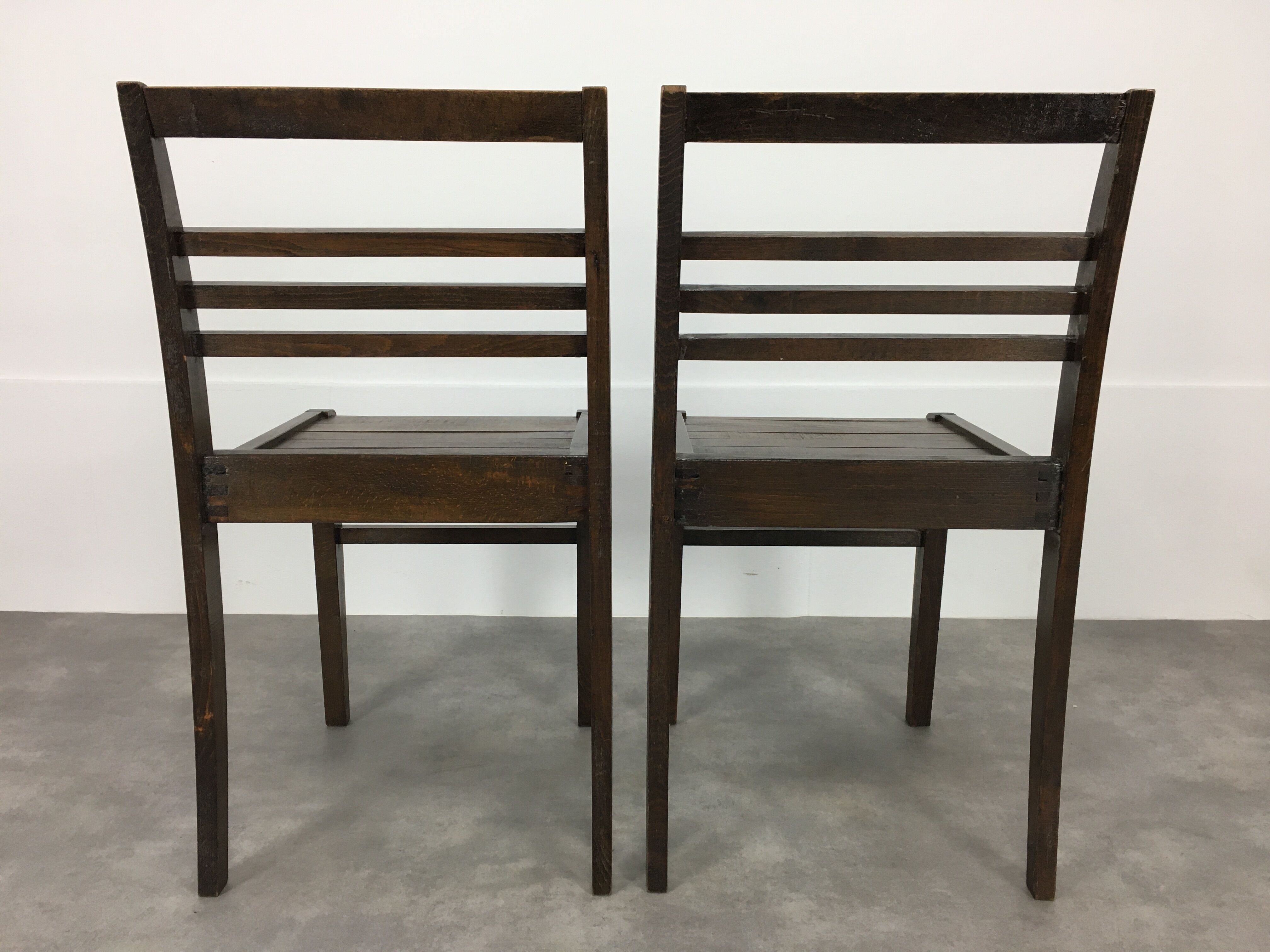 Pair of chairs René Gabriel design reconstruction 50s