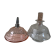 Deux flacons de parfum art deco en verre ciselé