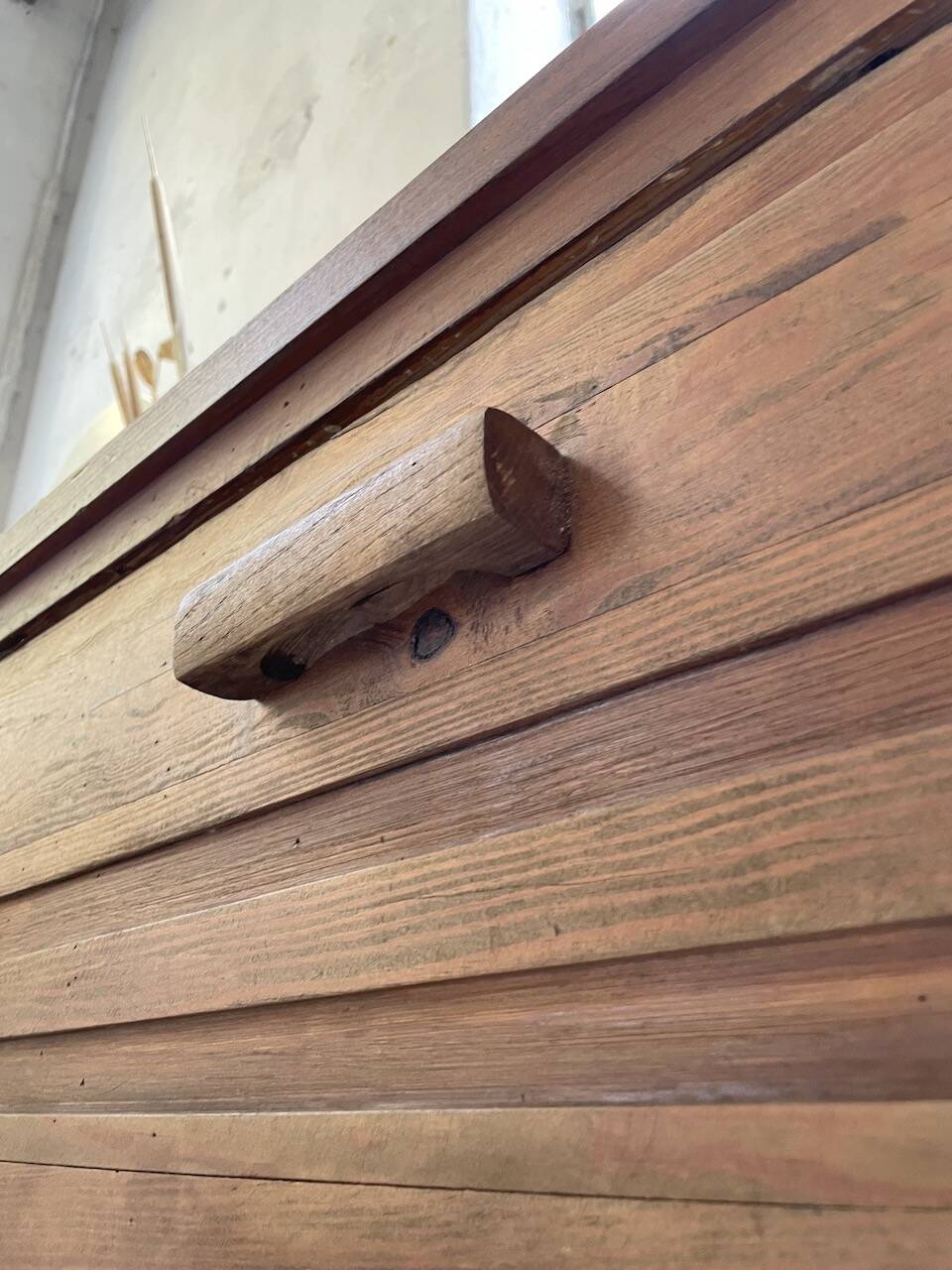 50s pitch pine haberdashery cabinet