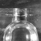 Cendrier sculptural en verre clair, modèle Puzzle, design Bertil Vallien, B