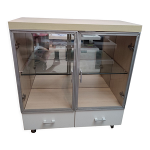 meuble vitrine tiroirs