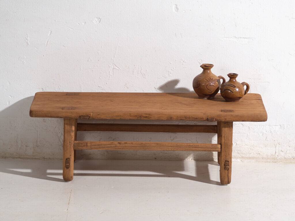 Table basse ancienne en orme – Table d’appoint primitive chinoise – circa 1900 #10