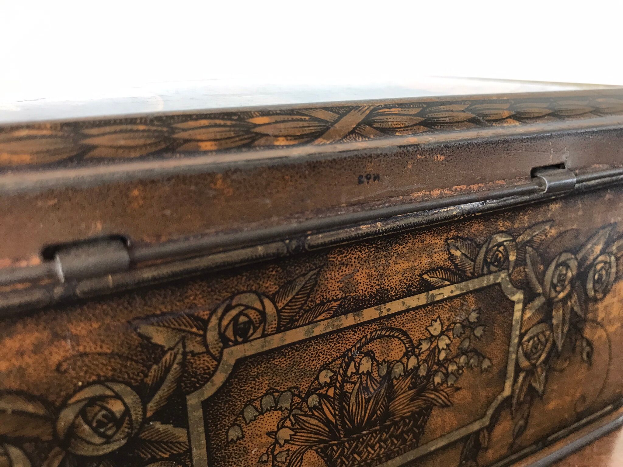 Antique metal box