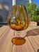 Giant glass 31 cm Empoli blown amber vintage