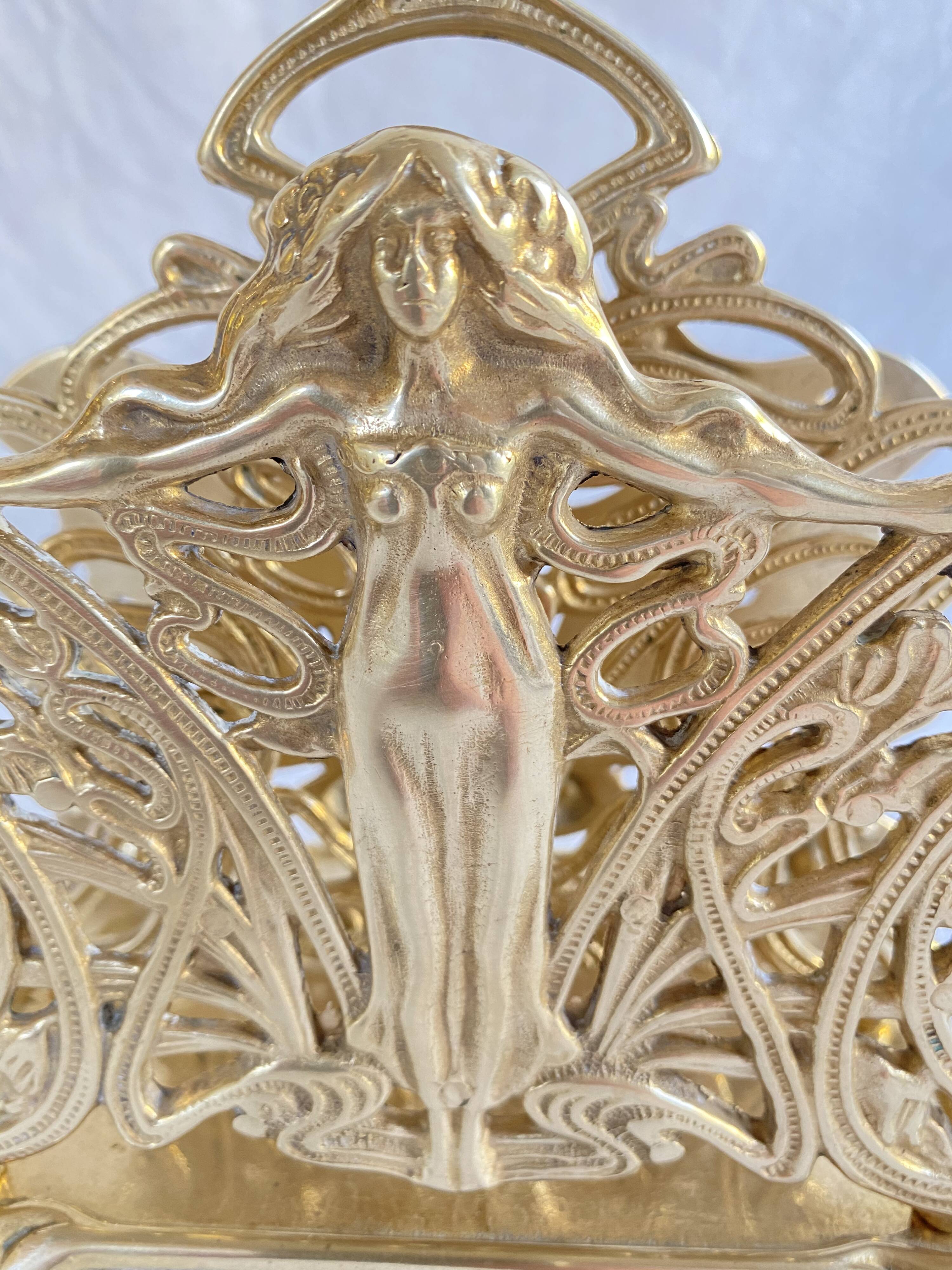 Vintage brass mail door