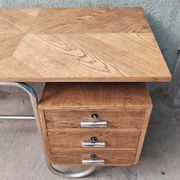 Bureau Bauhaus in ash veneer and tubular steel by Andre Lurcat