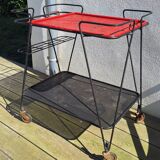 Metal serving trolley by Mathieu Matégot