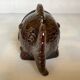 Brown ceramic fish ashtray
