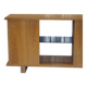 Buffet Ralph Lauren with polished slate stone and rosewood shelves.