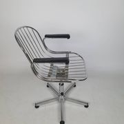Vintage chrome swivel armchair