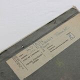 Old painting, oil on cardboard signed E. Astain, "Flowers", 1945