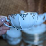 Vintage tea coffee service fine porcelain art deco gilded