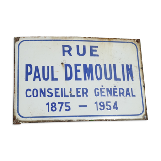 Plaque de rue Paul Demoulin