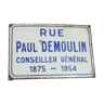 Plaque de rue Paul Demoulin