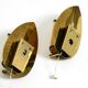Two enchanting original Mid Century Modern brass wall lamps