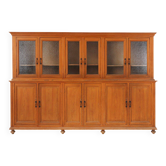 12-Door Monastery or Display Cabinet in Pine, Belgium ca. 1890