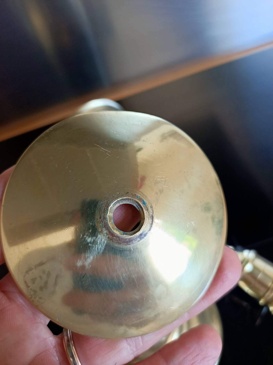 Golden bronze candlesticks